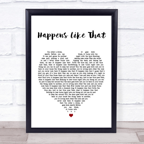 Granger Smith Happens Like That Heart Song Lyric Music Wall Art Print