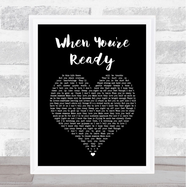 Brian Fallon When You're Ready Black Heart Song Lyric Print