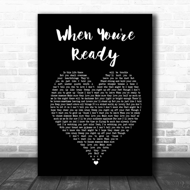 Brian Fallon When You're Ready Black Heart Song Lyric Print