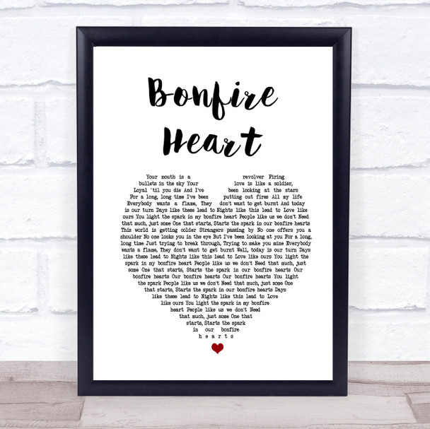 James Blunt Bonfire Heart Song Lyric Music Wall Art Print