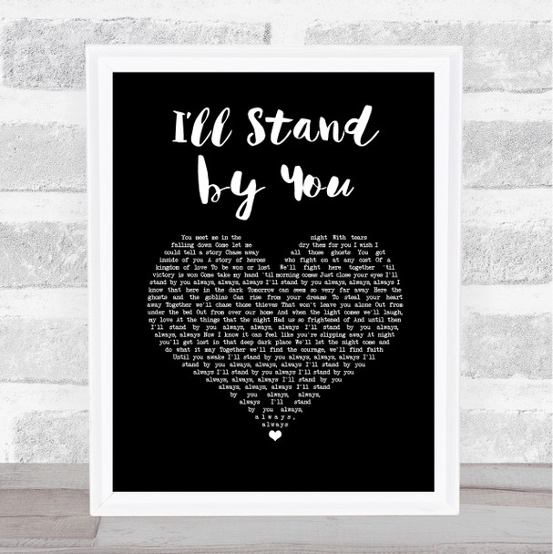 Bruce Springsteen Ill Stand by You Black Heart Song Lyric Print