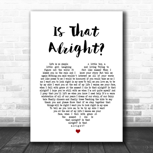 Lady Gaga A Star Is Born Soundtrack Is That Alright Heart Song Lyric Music Wall Art Print