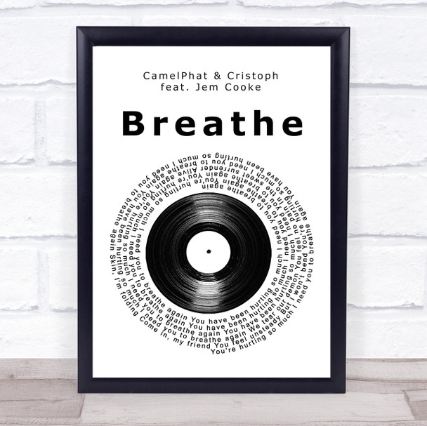 CamelPhat & Cristoph feat. Jem Cooke Breathe Vinyl Record Song Lyric Print