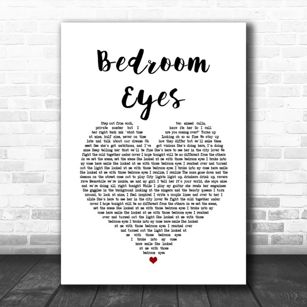 Natty Bedroom Eyes Heart Song Lyric Music Wall Art Print