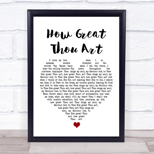 Carrie Underwood How Great Thou Art White Heart Song Lyric Print