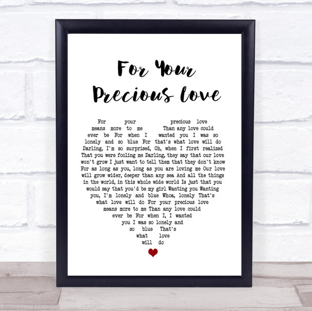Otis Redding For Your Precious Love Heart Song Lyric Music Wall Art Print