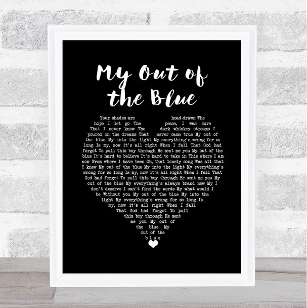 Charles Esten My Out of the Blue Black Heart Song Lyric Print