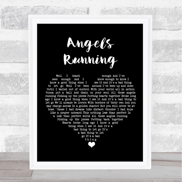 Cher Angels Running Black Heart Song Lyric Print