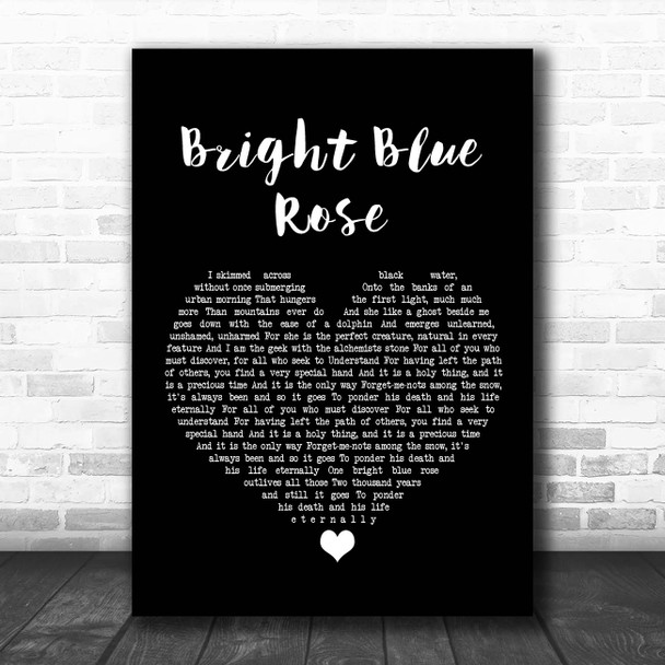 Christy Moore Bright Blue Rose Black Heart Song Lyric Print