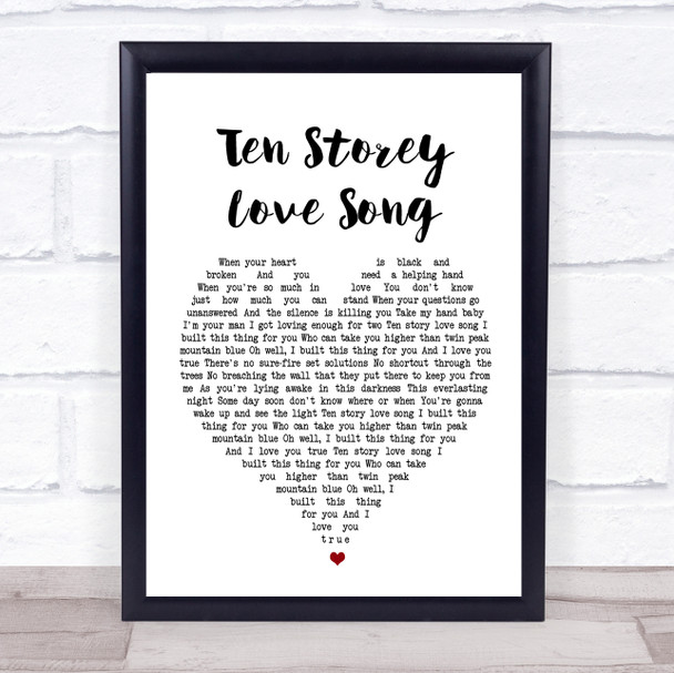 The Stone Roses Ten Storey Love Song Heart Song Lyric Music Wall Art Print