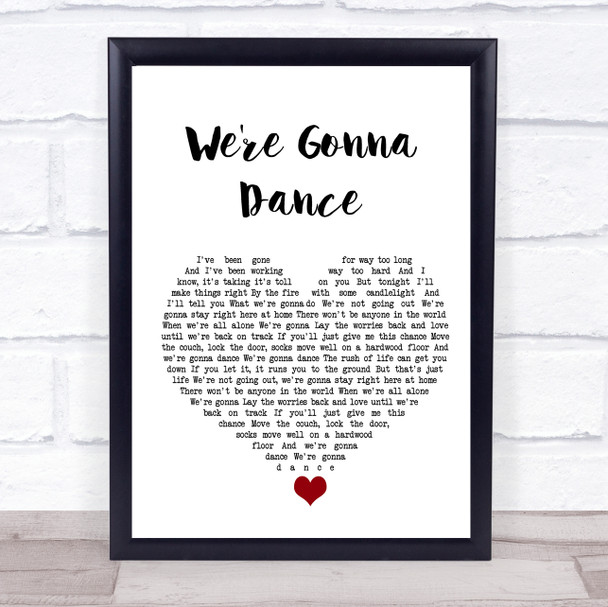 Cody Jinks We're Gonna Dance White Heart Song Lyric Print