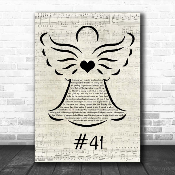 Dave Matthews Band #41 Music Script Angel Song Lyric Print