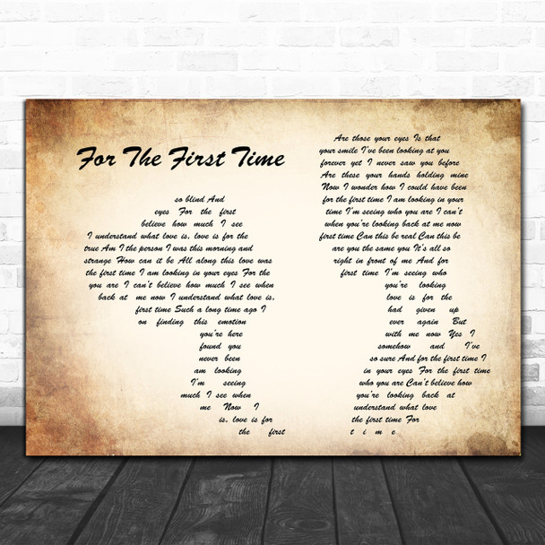 Rod Stewart For The First Time Man Lady Couple Song Lyric Music Wall Art Print
