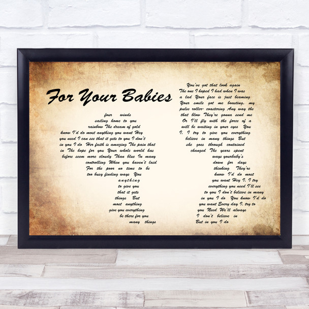 Simply Red For Your Babies Man Lady Couple Song Lyric Music Wall Art Print