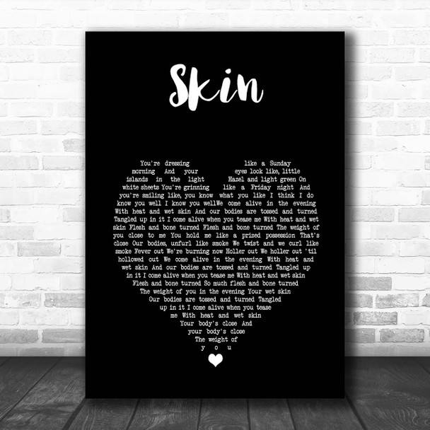 Dijon Skin Black Heart Song Lyric Print