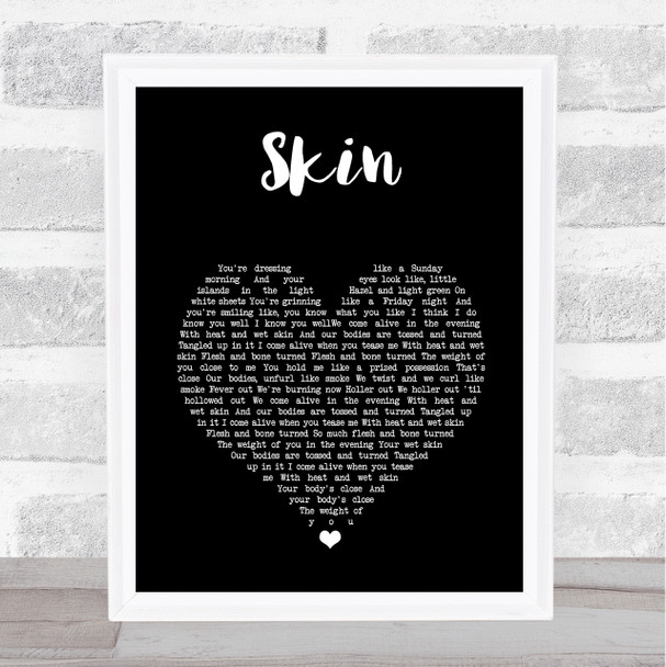 Dijon Skin Black Heart Song Lyric Print