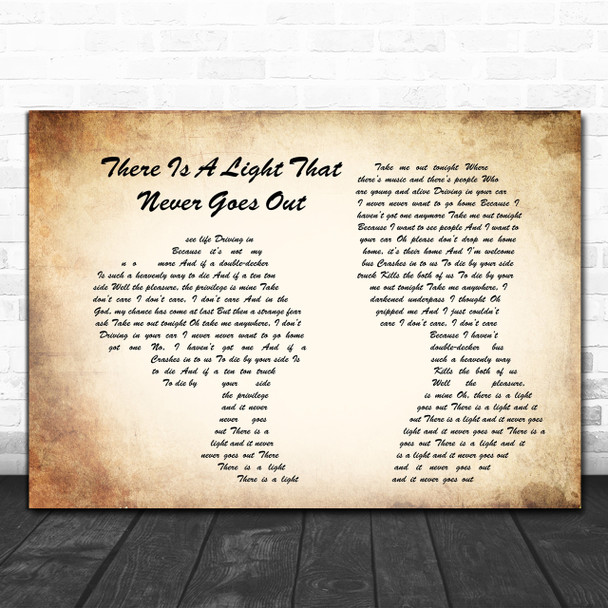 The Smiths There Is A Light That Never Goes Out Man Lady Couple Song Lyric Music Wall Art Print