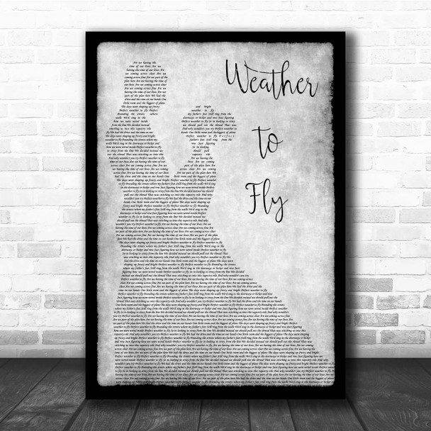 Elbow Weather To Fly Grey Man Lady Dancing Song Lyric Print
