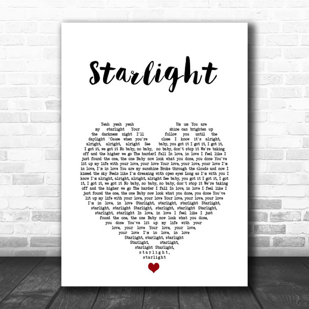 Emeli Sandé Starlight White Heart Song Lyric Print