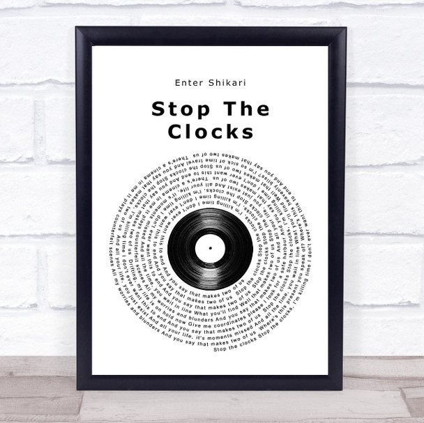 Enter Shikari Stop The Clocks Vinyl Record Song Lyric Print