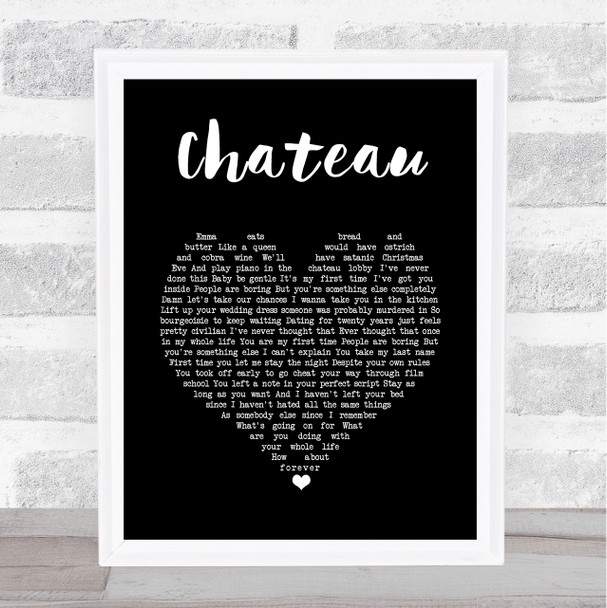 Father John Misty Chateau Black Heart Song Lyric Print