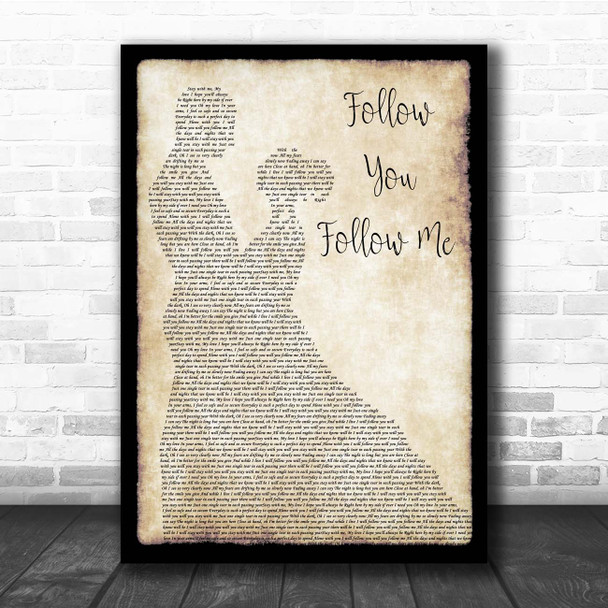 Genesis Follow You Follow Me Man Lady Dancing Song Lyric Print