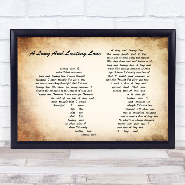 Crystal Gayle A Long And Lasting Love Man Lady Couple Song Lyric Music Wall Art Print