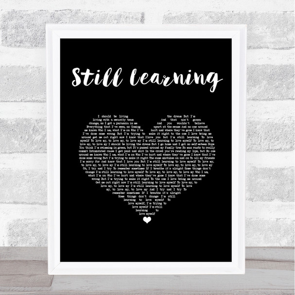 Halsey Still Learning Black Heart Song Lyric Print