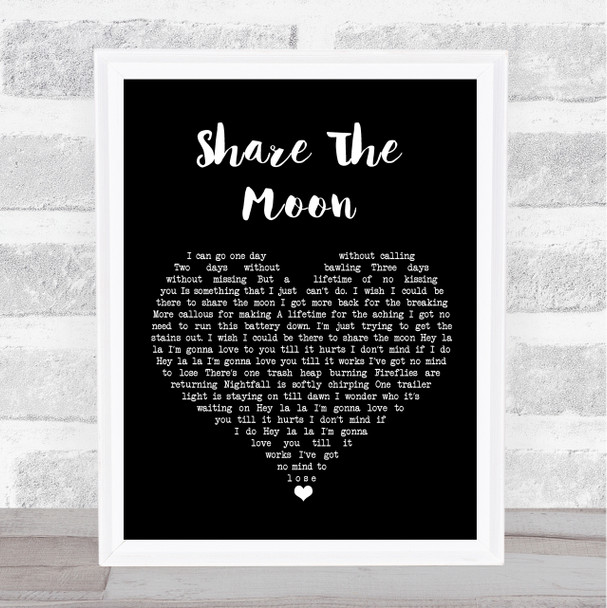 Indigo Girls Share The Moon Black Heart Song Lyric Print