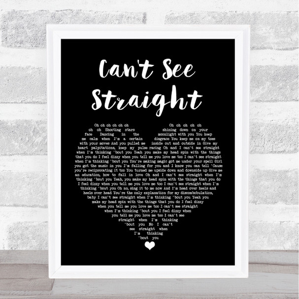 Jamie Lawson Can't See Straight Black Heart Song Lyric Print