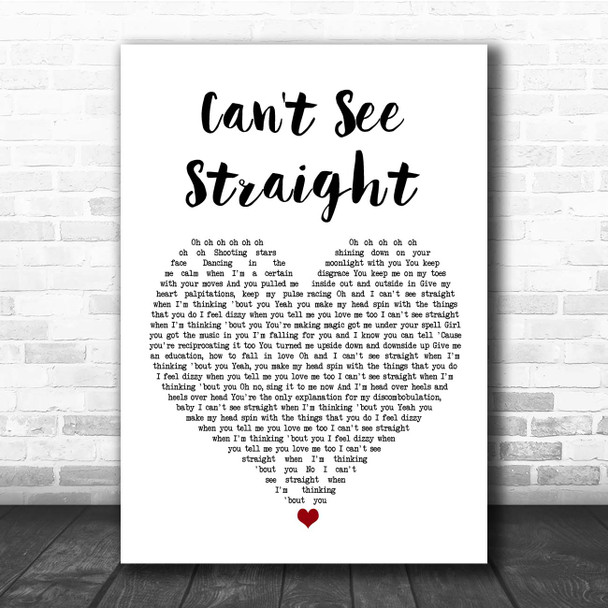 Jamie Lawson Can't See Straight White Heart Song Lyric Print