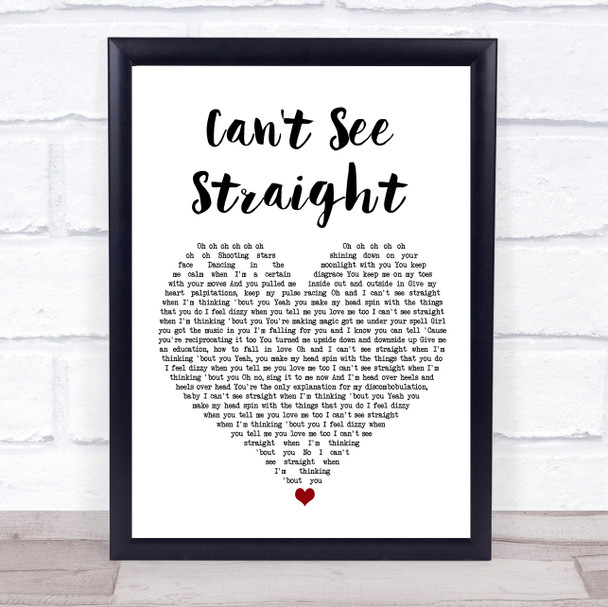 Jamie Lawson Can't See Straight White Heart Song Lyric Print