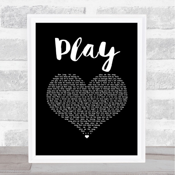 Jax Jones and Years & Years Play Black Heart Song Lyric Print