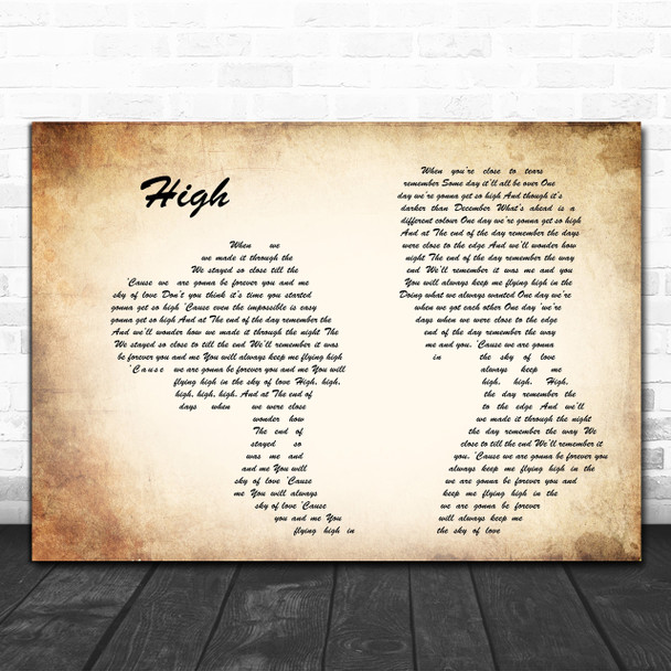 Lighthouse Family High Man Lady Couple Song Lyric Music Wall Art Print