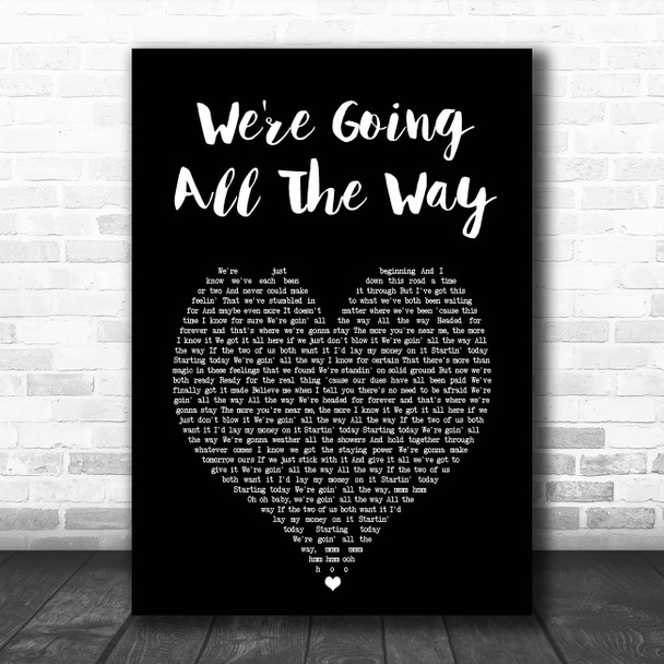 Jeffrey Osborne We're Going All The Way Black Heart Song Lyric Print