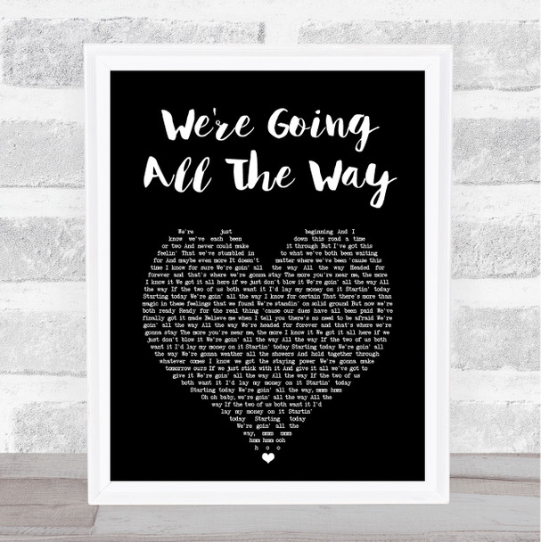 Jeffrey Osborne We're Going All The Way Black Heart Song Lyric Print