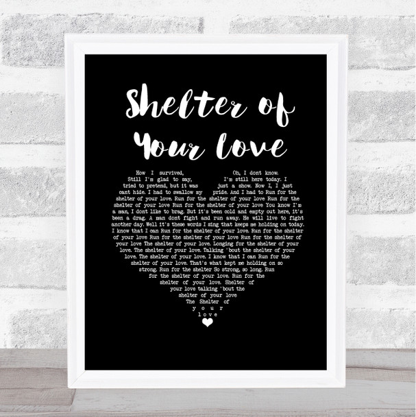 Jimmy Cliff Shelter of Your Love Black Heart Song Lyric Print