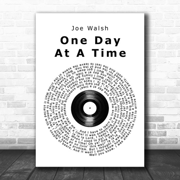 Joe Walsh One Day At A Time Vinyl Record Song Lyric Print