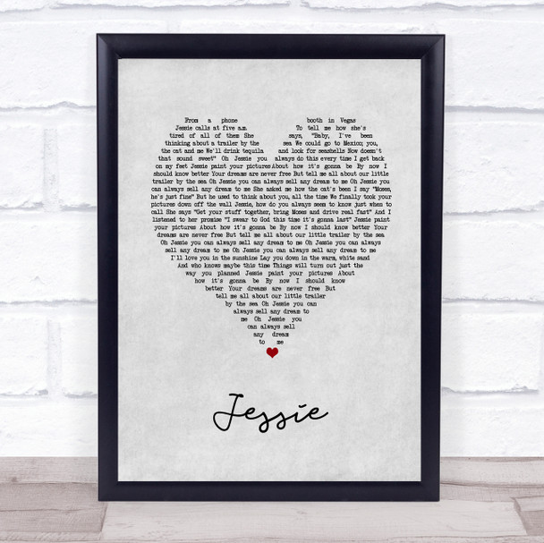 Joshua Kadison Jessie Grey Heart Song Lyric Print