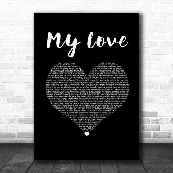 Justin Timberlake feat. T.I. My Love Black Heart Song Lyric Print