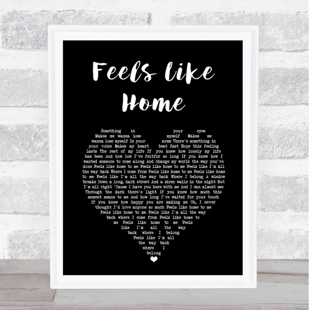 Katie Melua Feels Like Home Black Heart Song Lyric Print