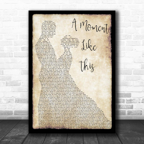 Kelly Clarkson A Moment Like This Man Lady Dancing Song Lyric Print