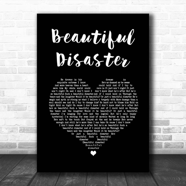 Kelly Clarkson Beautiful Disaster Black Heart Song Lyric Print
