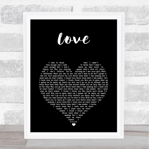 Keyshia Cole Love Black Heart Song Lyric Print
