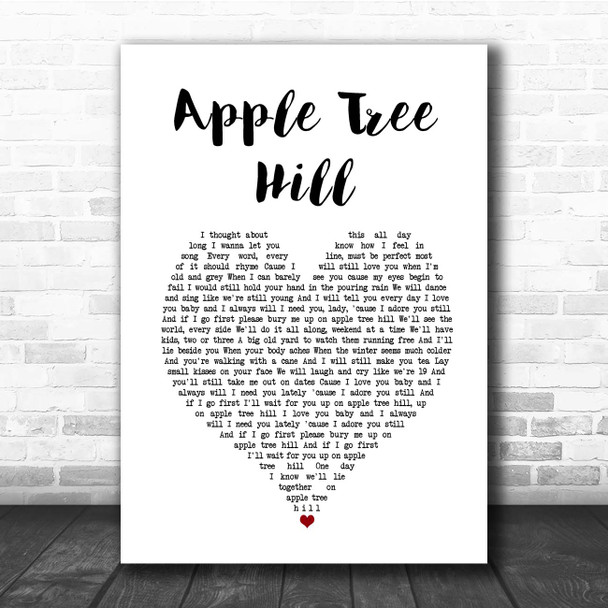 Keywest Apple Tree Hill White Heart Song Print