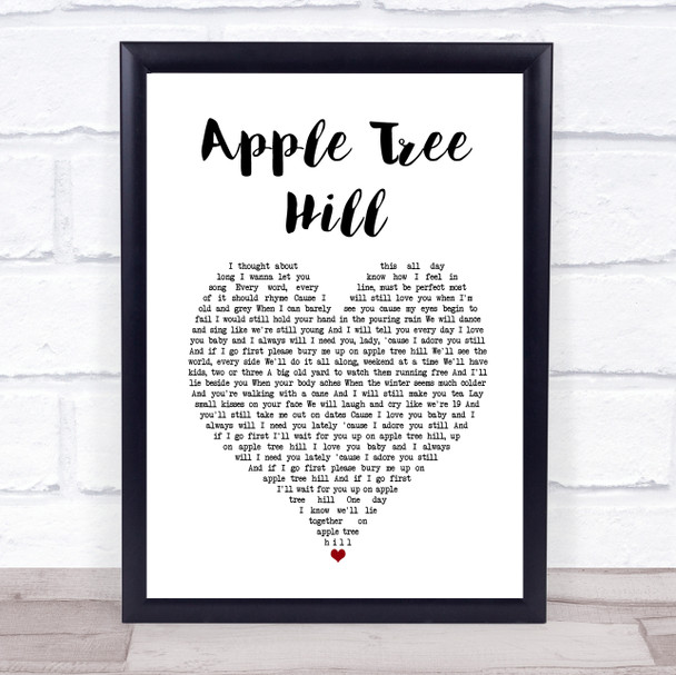 Keywest Apple Tree Hill White Heart Song Print