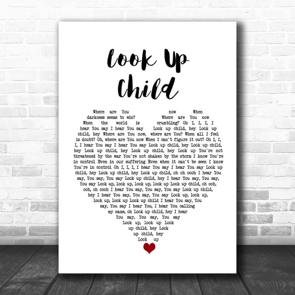 Lauren Daigle Look Up Child White Heart Song Lyric Print