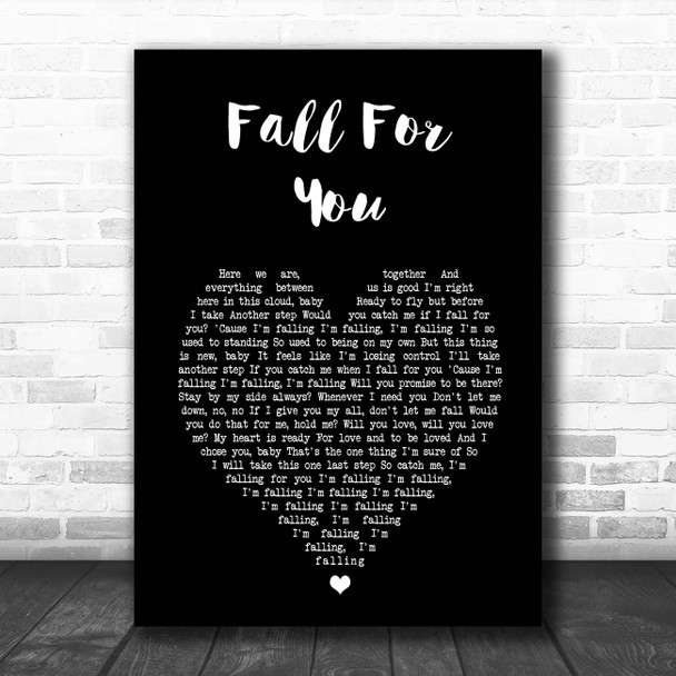 Leela James Fall For You Black Heart Song Lyric Print