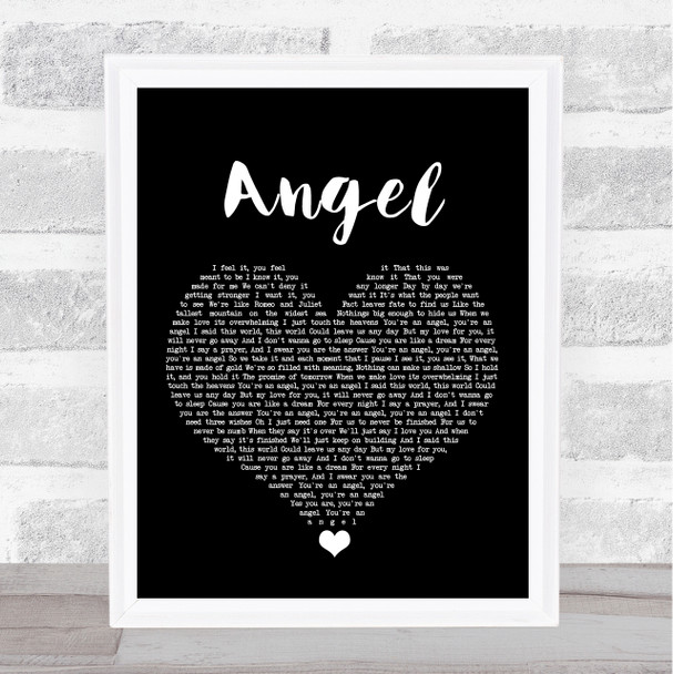 Leona Lewis Angel Black Heart Song Lyric Print