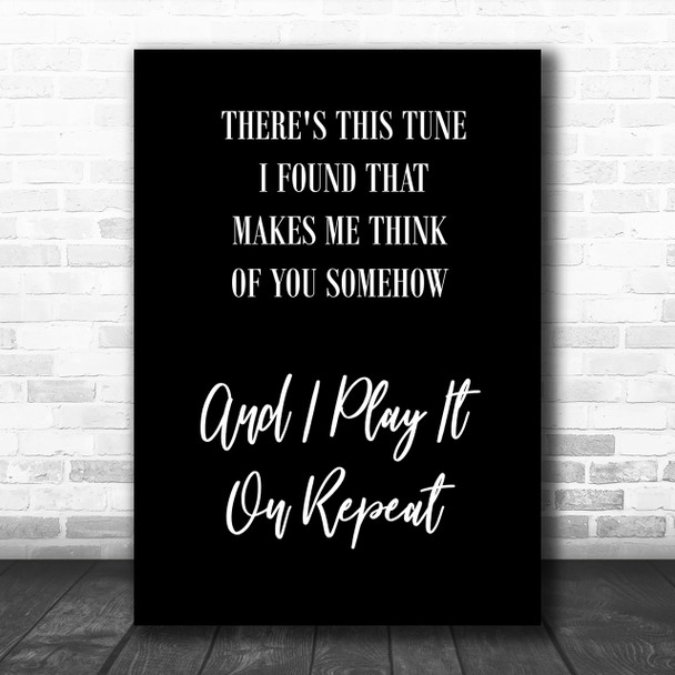 Black Do I Wanna Know Arctic Monkeys Black White Song Lyric Music Wall Art Print